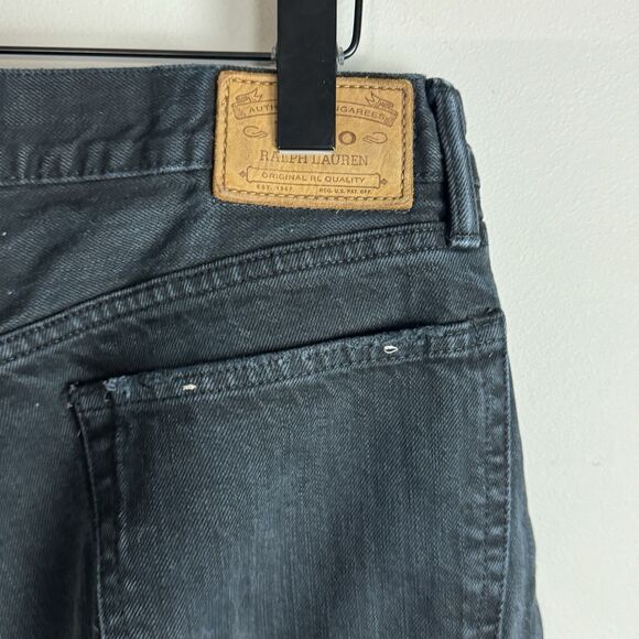 POLO RALPH LAUREN Mens Blue Hampton Straight Jeans Size 31x30 Selvedge - Picture 6 of 14